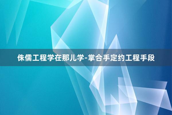 侏儒工程学在那儿学-掌合手定约工程手段