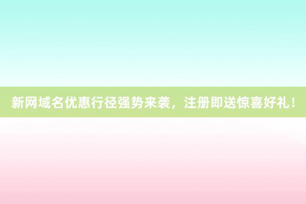 新网域名优惠行径强势来袭，注册即送惊喜好礼！
